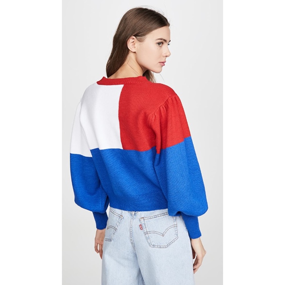 Farm Rio Tropical Floral Color Block Sweater XS - Picture 2 of 9